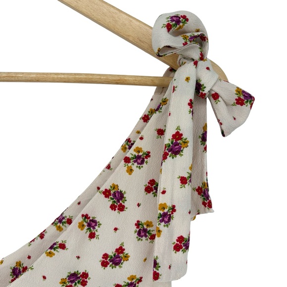 Sézane Lara Floral Tie Bow Straps Sleeveless Blouse | Sz 40 (US 8) | Mindy Print - Picture 7 of 16